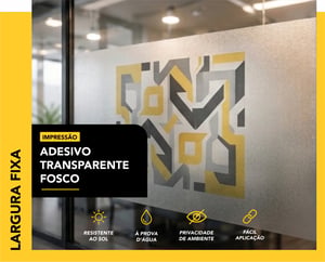 BOCA FIXA - ADESIVO TRANSPARENTE FOSCO  LARGURA FIXA - Mínimo de compra: 1m² CORES 4x0   