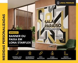 BANNER OU FAIXA EM LONA BRILHO TAMANHO PERSONALIZADO    