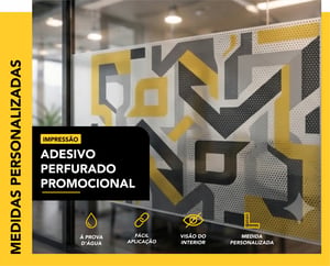 ADESIVO PERFURADO PROMOCIONAL   CORES 4x0   