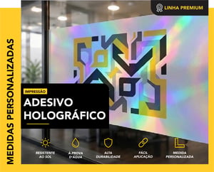 ADESIVO VINIL HOLOGRÁFICO  LARGURA FIXA CORES 4x0   