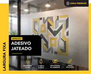 BOCA FIXA - ADESIVO JATEADO  LARGURA FIXA - Mínimo de compra: 1m² CORES 4x0   