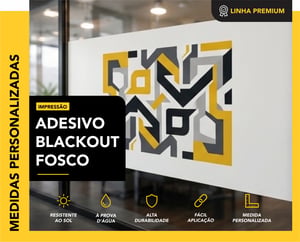 ADESIVO BLACKOUT FOSCO - RITRAMA   CORES 4x0   