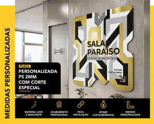 PLACA PERSONALIZADA - PS 2MM - CORTE ESPECIAL   CORES 4x0   