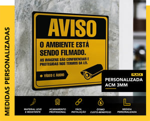 PLACA PERSONALIZADA - ACM 3MM     CORTE RETO 