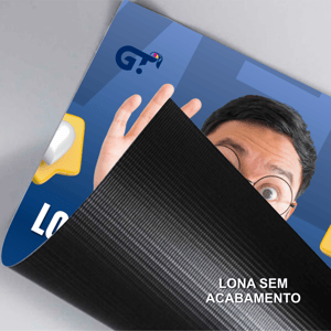 Lona impressa sem acabamento tamanho 1,50x1,50 Lona 500x500 440gms 1,50x1,50 4x0   