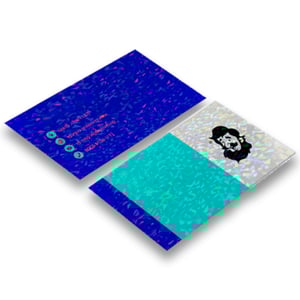 Cartão de visita 275g Laminação Holográfica Couchê 275g 9x5 cm 4X0 / 4X4 Laminação Holográfica Corte reto 