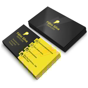 CARTÃO DE VISITA BOPP VERNIZ LOCAL COUCHE 300G 9X5 CM  VERNIZ UV FRENTE E VERSO  