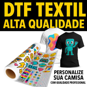 DTF TÊXTIL IMPRESSÃO DE ALTA QUALIDADE, FACIL APLICAÇÃO