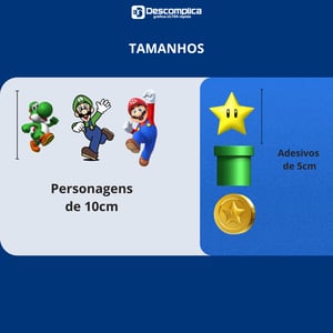 Kit Adesivo De Parede Decorativo Infantil Super Mario
