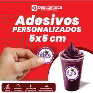 ETIQUETAS ADESIVAS 5x5 CM PERSONALIZADAS COM SUA LOGO VINIL ADESIVO 5x5 4X0  CORTE PERSONALIZADO ESCOLHA ENTRE BRILHO OU FOSCO