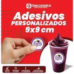 ETIQUETAS ADESIVAS 9x9 CM PERSONALIZADAS COM SUA LOGO VINIL ADESIVO 9x9 4X0  CORTE PERSONALIZADO ESCOLHA ENTRE BRILHO OU FOSCO