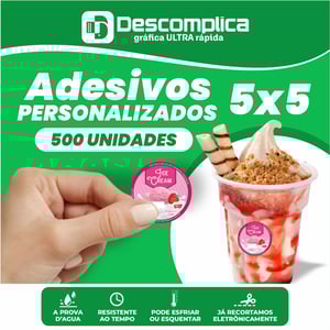 500 ETIQUETAS ADESIVAS 5X5 CM PERSONALIZADAS COM SUA LOGO VINIL ADESIVO 5X5 4X0  CORTE PERSONALIZADO ESCOLHA ENTRE BRILHO OU FOSCO