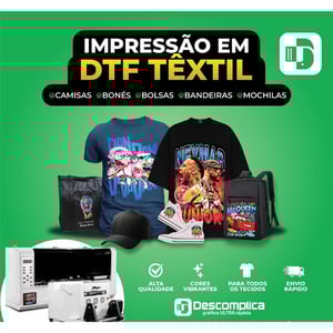 DTF TÊXTIL IMPRESSÃO DE ALTA QUALIDADE, FACIL APLICAÇÃO DTF TEXTIL PERSONALIZADO    