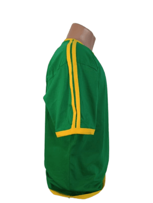 Camiseta Verde 2 listras Amarela Personalizada