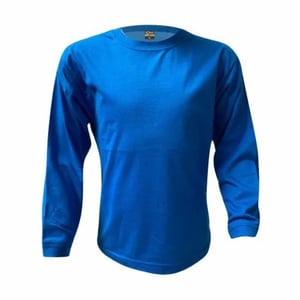 Camiseta Poliviscose Manga Longa Azul Royal Infantil Personalizada Poliviscose Camiseta Unisex   tradicional Infantil