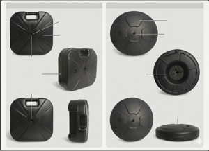 Base plástica para Windbanner