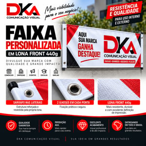 Faixa Personalizada em Lona 440g Sob Medida