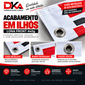 Banner Personalizado com Ilhós em Lona 440g Sob Medida