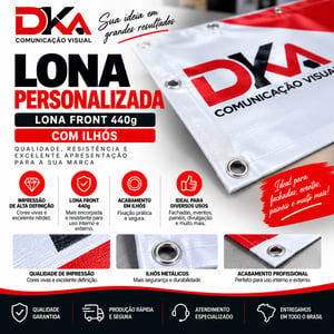Banner Personalizado com Ilhós em Lona 440g Sob Medida