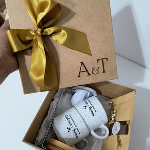 Caixa Convite Casamento Padrinhos com mini coador