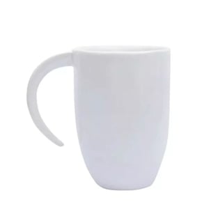 Caneca branca alça lua personalizada