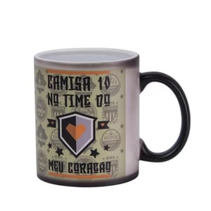 Caneca mágica preta fosca personalizada