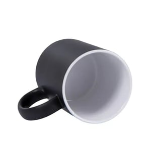 Caneca mágica preta fosca personalizada