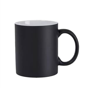 Caneca mágica preta fosca personalizada