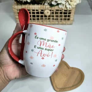 Caneca personalizada com colher