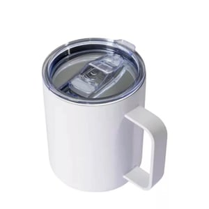 Caneca térmica personalizada inox Branco com tampa