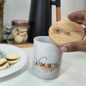Canecas com tampas de bambu personalizadas