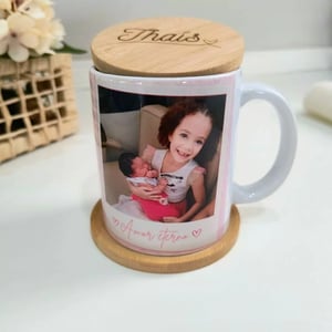 Canecas com tampas de bambu personalizadas