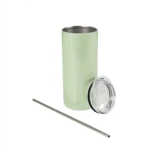 Copo térmico cintilante inox personalizado com tampa e canudo