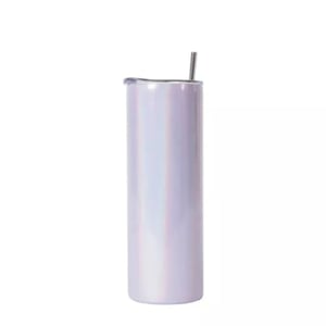 Copo térmico personalizado lilás cintilante inox com tampa e canudo