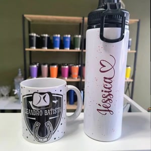 Squeeze de alumínio personalizado branco com tampa emborrachada alça