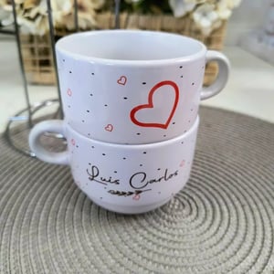 Torre com 2 xícaras personalizados