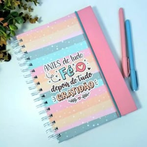 Agenda Personalizada Sulfite 90g 15,5x21,5 cm Colorida  Capa dura / Wire-o 