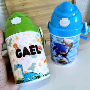 Garrafa squeeze de polímero Infantil personalizada Polímero 400ml Branca  Personalizado 
