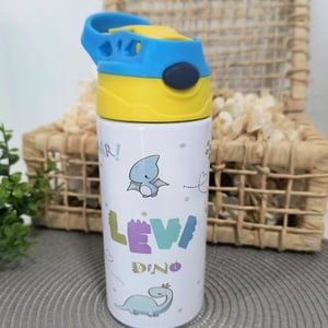 Squeeze térmica infantil com bico de silicone personalizada Inox 300ml 2 Cores Térmico Personalizado 