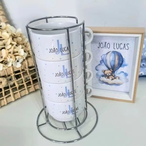 Recepção de maternidade Cerâmica 180ml cada xícara Branca  Personalizado 
