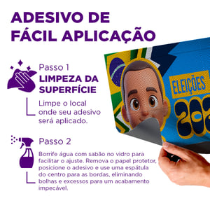 Adesivo Perfurado Política Tam. 70x30cm