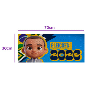 Adesivo Perfurado Política Tam. 70x30cm