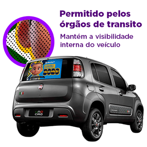 Adesivo Perfurado Política Tam. 70x30cm