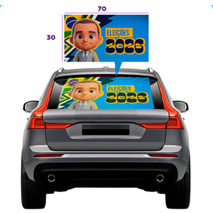 Adesivo Perfurado Política Tam. 70x30cm