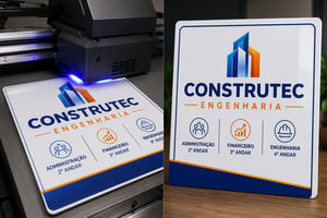 PLACA PERSONALIZADA EM PVC (IMPRESSÃO UV) PSI tri camada por metro colorido Vinil adesivo impresso corte reto 