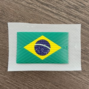PATCH 3D EMBORRACHADO - BANDEIRA DO BRASIL TPU/PVC 5X4CM 4x0   