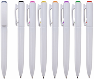 Caneta Personalizada Plástico Branco  1 Cor   