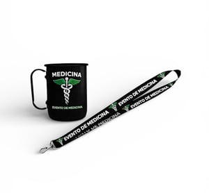 Caneca C/ Tirante + aplicação DTF UV alumínio 5x7 4/0 Fosca Brilho 