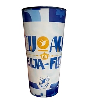 Copo Eco Label 473ml Plástico PS preto Alt x Larg x Base 13,5x8,8x5,7cm Colorido Rótulo Brilho 