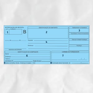 Receituário Azul ap 75gr 20x7 1/0 50 folhas Grampo e Cola 